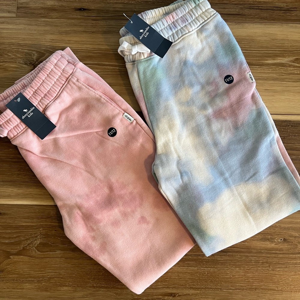NWT Kids abercrombie Tie-Dye Joggers